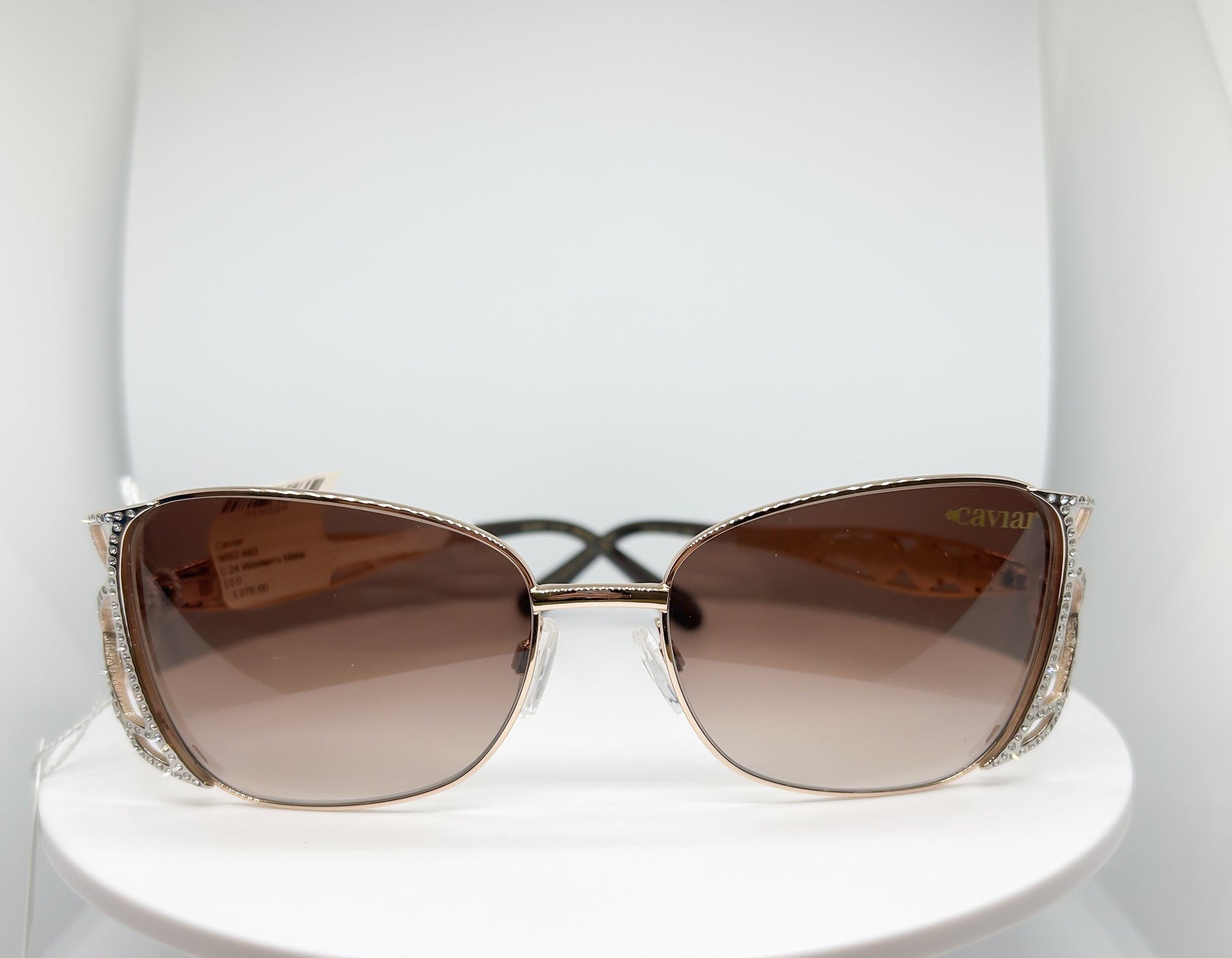 Buy Caviar 5652, a  Brown, Gold; Metal Sunglasses Frame with a Avant Garde shape. Adair Eyewear - 40+ Years History