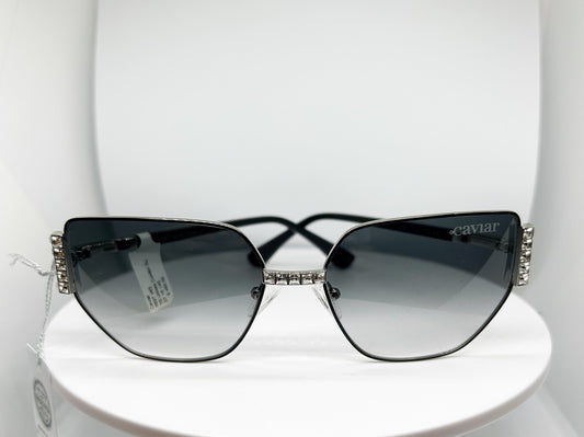 Buy Caviar  6897, a  Silver, black; Acetate, metal Sunglasses Frame with a Square shape. Adair Eyewear - 40+ Years History
