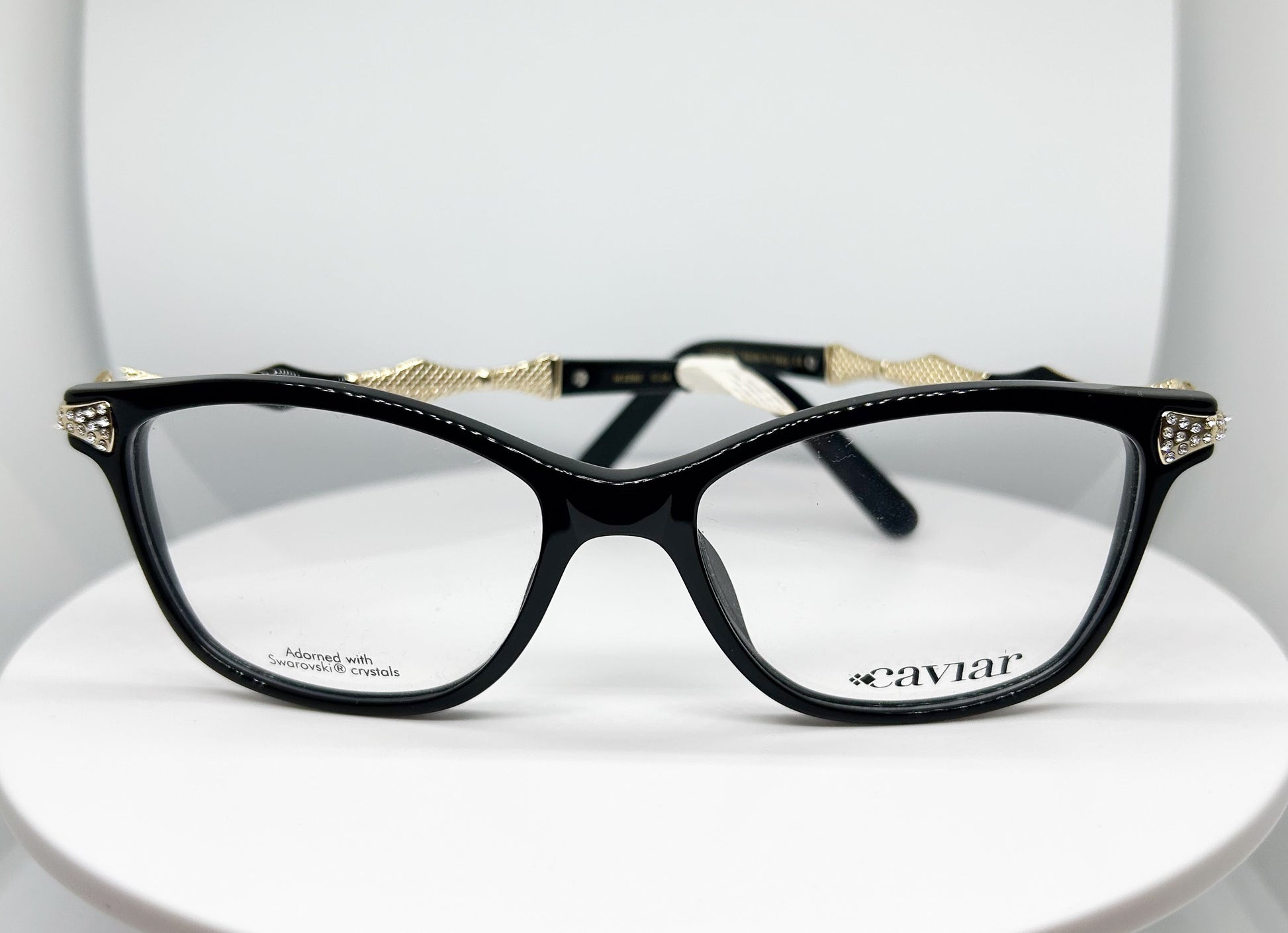 Buy Caviar  M2392, a  Black, Gold; Acetate, Metal Optical Frame with a Square shape. Adair Eyewear - 40+ Years History