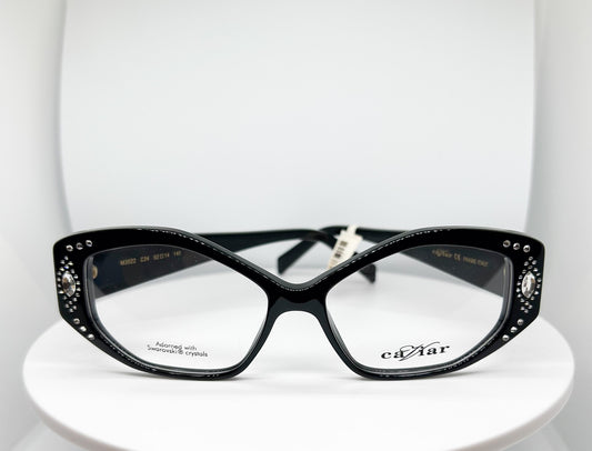 Buy Caviar  M3022, a  Black, Silver; Acetate  Optical Frame with a Square shape. Adair Eyewear - 40+ Years History