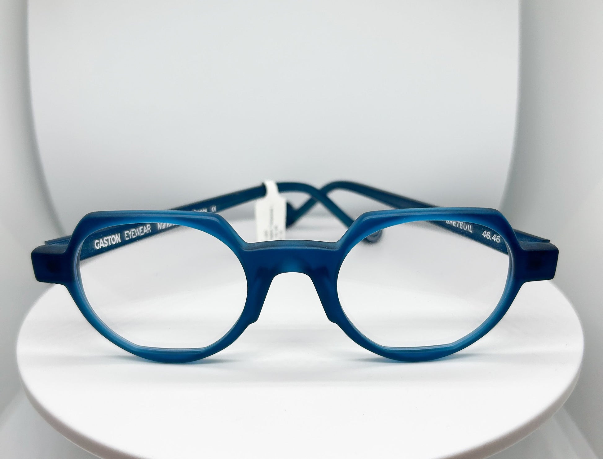 Buy Gaston Eyewear - Breteuil, a  Navy; Acetate Optical Frame with a Round with Flat Top shape. An Authorized Dealer, Adair Eyewear has a 40+ Years History of Customer Service Excellence