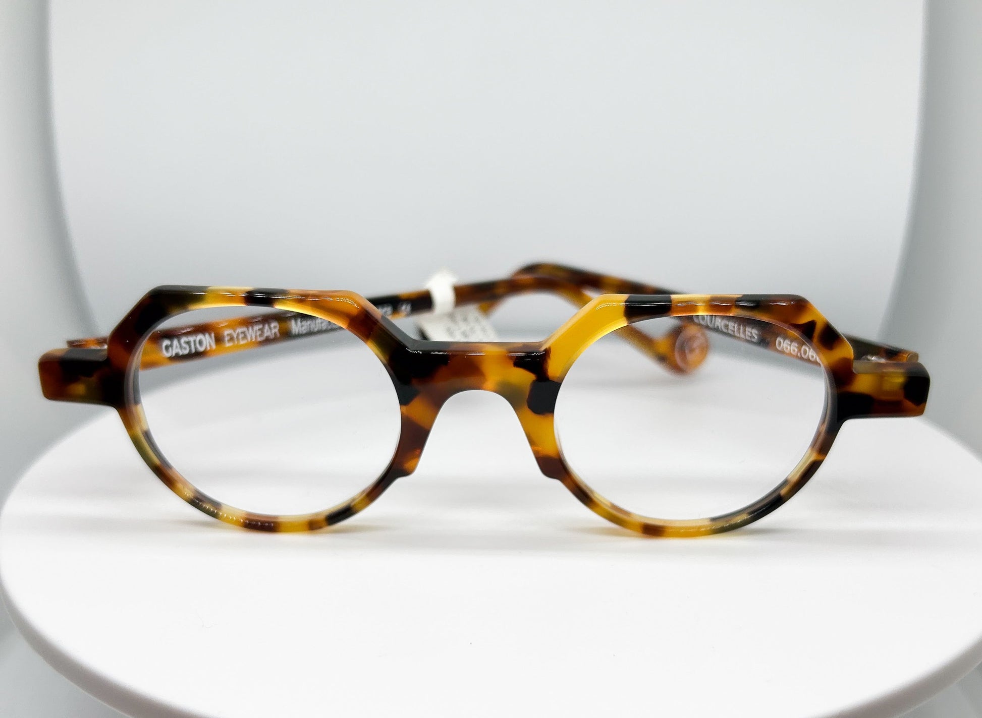 Buy Gaston Eyewear - Courcelles, a  Light Tortoise; Acetate Optical Frame with a Round with Flat Top shape. An Authorized Dealer, Adair Eyewear has a 40+ Years History of Customer Service Excellence