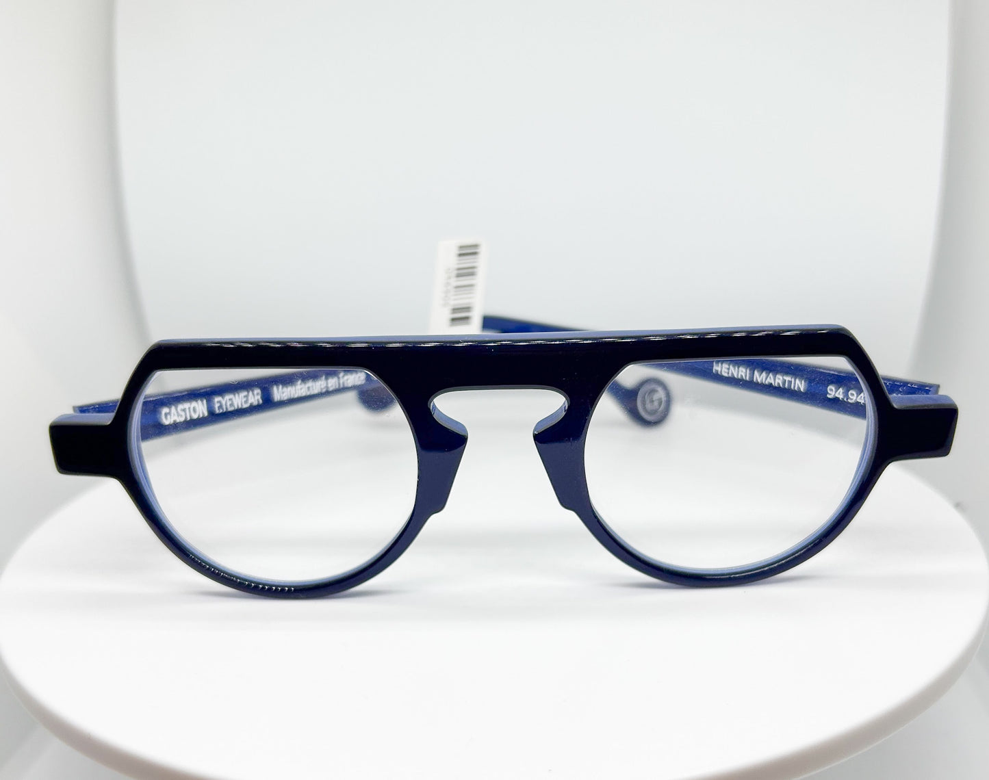 Buy Gaston Eyewear - Henri Martin, a  Navy; Acetate Optical Frame with a Round with Flat Top shape. An Authorized Dealer, Adair Eyewear has a 40+ Years History of Customer Service Excellence