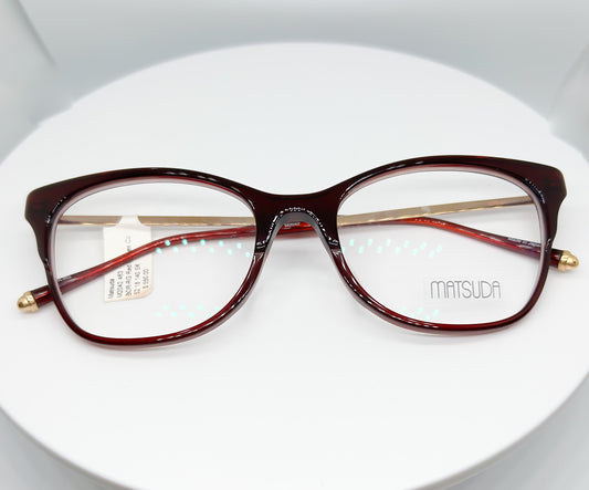 <p>Matsuda M2042 is a  Brushed Gold, Red, Titanium & Acetate Optical Frame with a Cat Eye shape.</p><p>Shop with confidence from Adair Eyewear, a MATSUDA Authorized Dealer.  We have provided the best in customer service and great designer eyweear for over 40 years.</p>