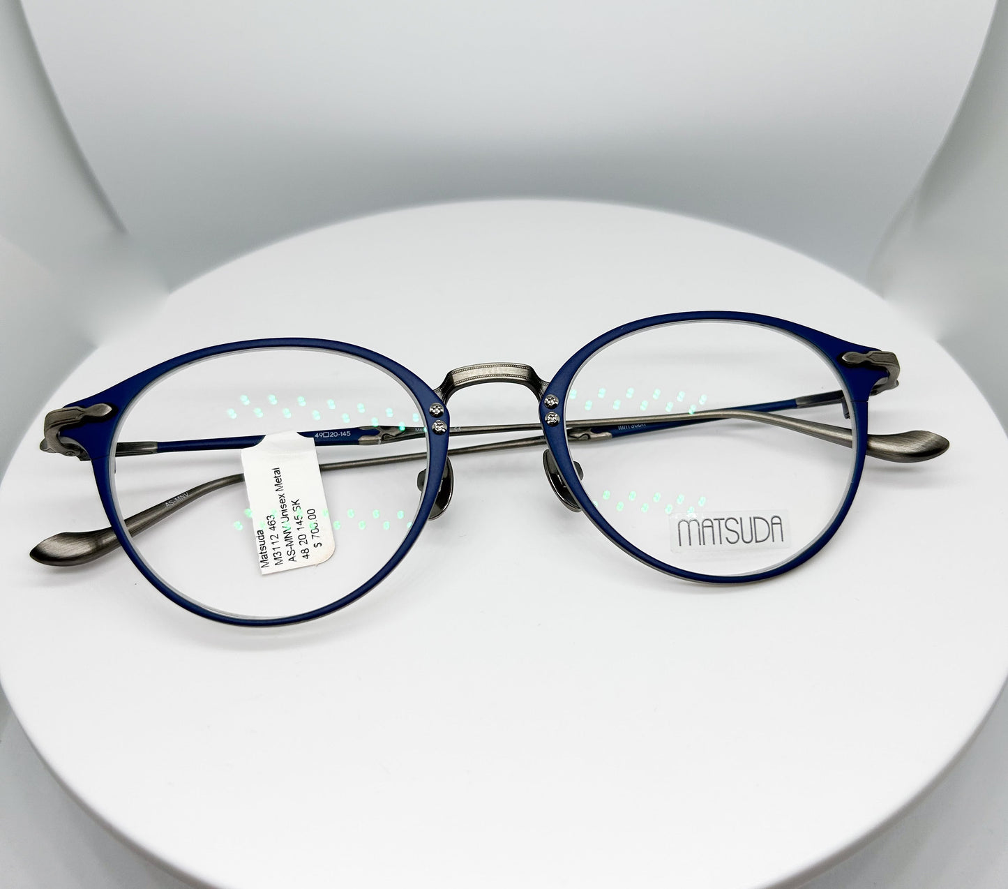 <p>Matsuda M3112 is a  Antique Silver, Blue, Titanium Optical Frame with a Panto shape.</p><p>Shop with confidence from Adair Eyewear, a MATSUDA Authorized Dealer.  We have provided the best in customer service and great designer eyweear for over 40 years.</p>